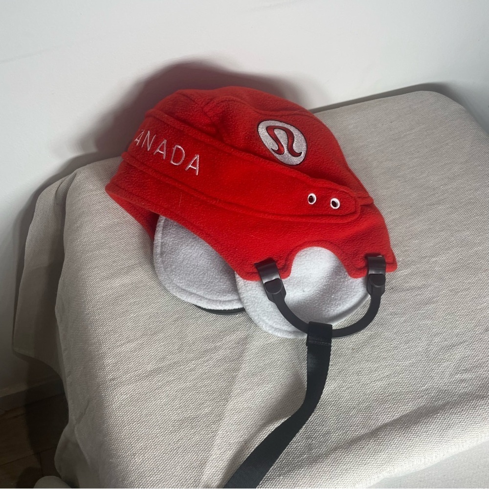 lululemon athletica Kids Red Hat with Chin Strap